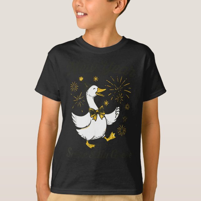 Camiseta New Year Same Silly Goose New Year's Eve Party Fir (Frente)