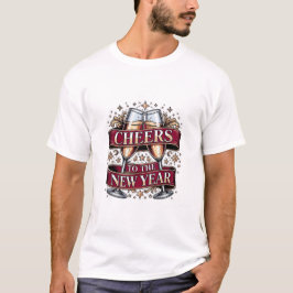 Camiseta New Year's Champagne T-Shirt, Premium Ornate Toast