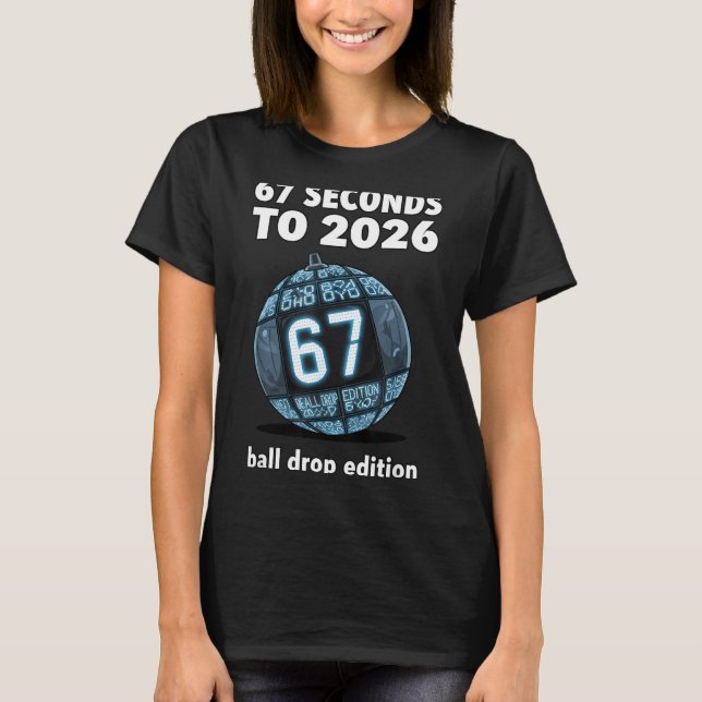 Camiseta New Year's Day Ball Drop Countdown Funny Brainrot  (Frente)
