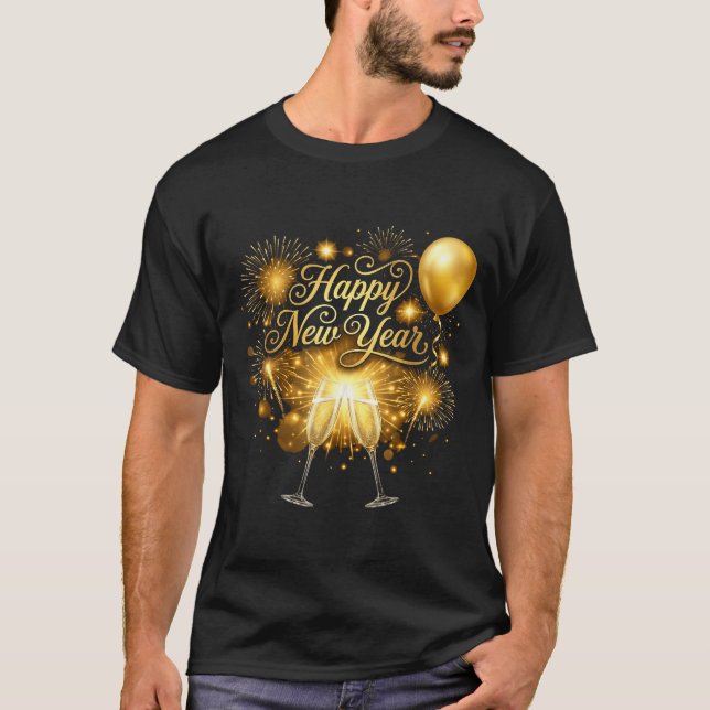 Camiseta New Years Eve Party Supplies 2026 Happy New Year F (Frente)