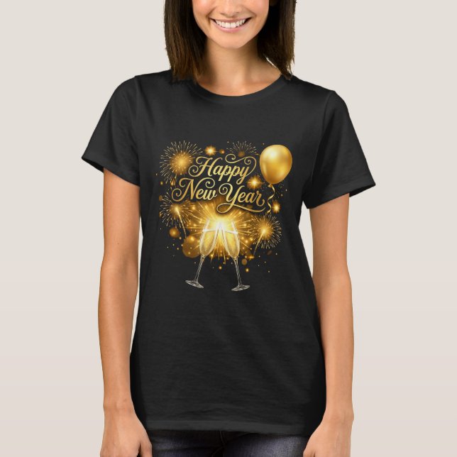 Camiseta New Years Eve Party Supplies 2026 Happy New Year F (Frente)