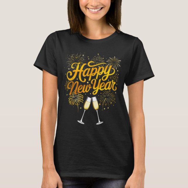 Camiseta New Years Eve Party Supplies Nye 2026 Happy New Ye (Frente)