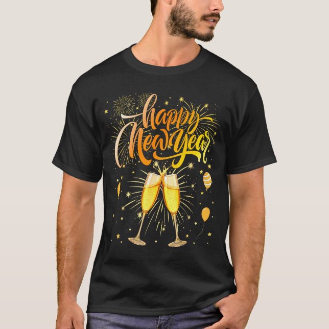 Camiseta New Years Eve Party Supplies Nye Matching Happy Ne (Frente)