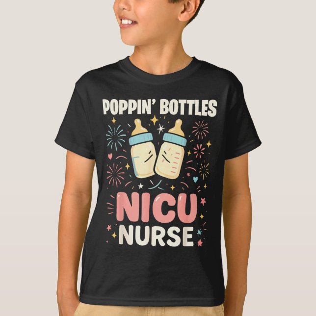 Camiseta New Years Shirt, Nurse Png Bottles For The New Yea (Frente)
