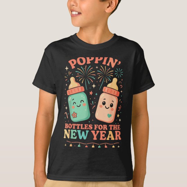 Camiseta New Years Shirt, Nurse Png Bottles For The New Yea (Frente)
