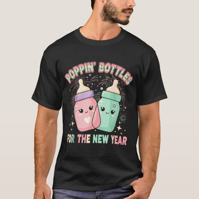 Camiseta New Years Shirt, Nurse Png Bottles For The New Yea (Frente)
