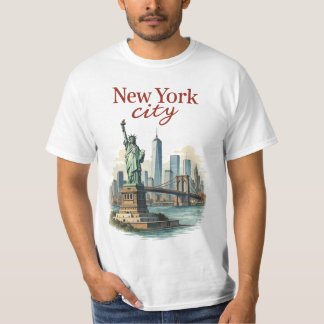 Camiseta New York City – Iconic Statue & Skyline T-Shirt
