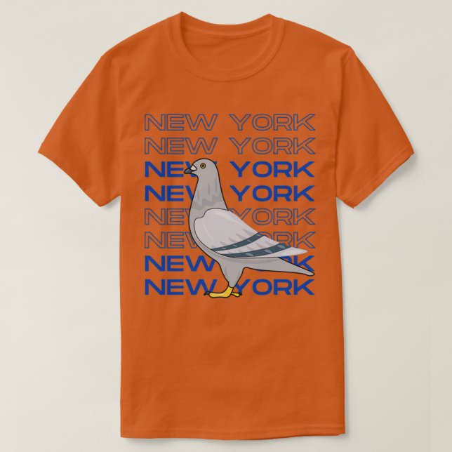 Camiseta New York City Pigeon Sticker (Frente do Design)