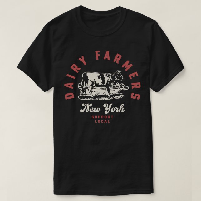 Camiseta New York Dairy Farmers Milk Vaga Fazendas de Leite (Frente do Design)