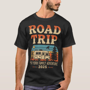 Camiseta New York Family Adventure Rv Camping Viagem Road T