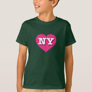 Camiseta New York Hot Pink Heart - Big Love