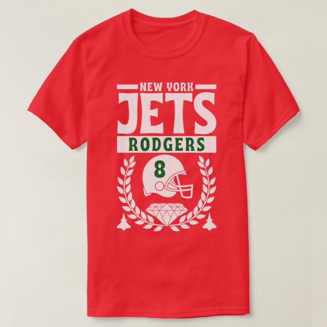 Camiseta New York Jets Aaron Rodgers 8 Edição Americana (Frente do Design)