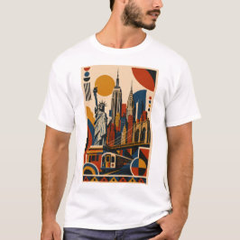 Camiseta New-York Modern – Geometric Art T-Shirt