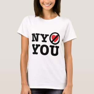 Camiseta New York não o ama paródia ny do amor de i