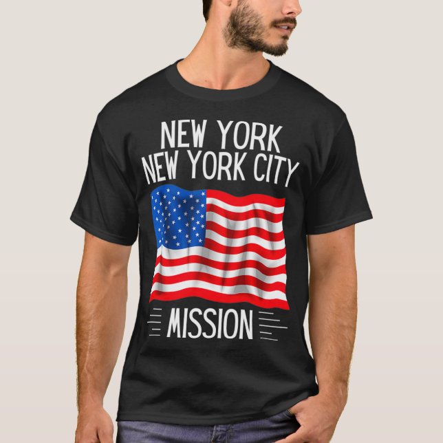 Camiseta New York New York City LDS Mission Proud Mormon Mi (Frente)