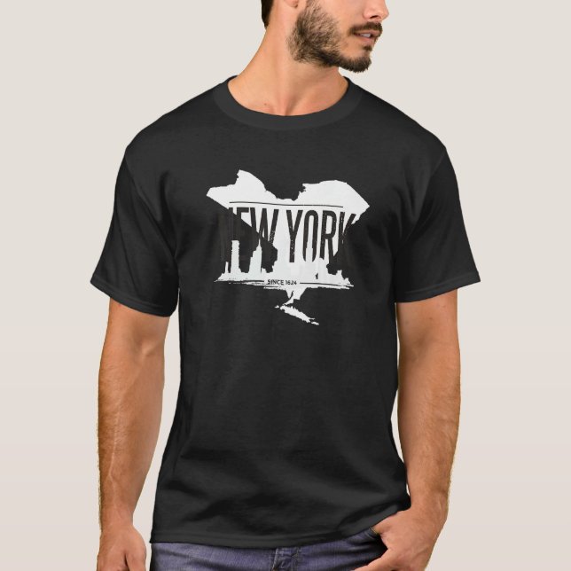 Camiseta New York New York City Skyline Silhouette Outline  (Frente)