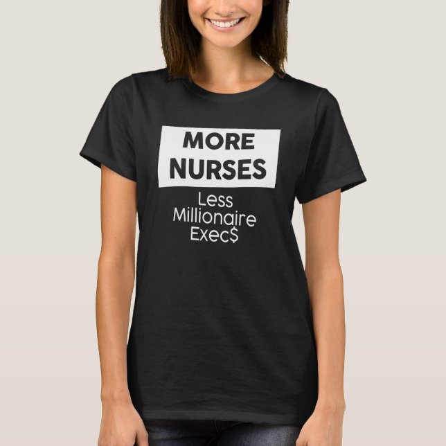 Camiseta New York Nurse Strike More Nurses Less Millionaire (Frente)