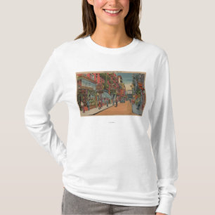 Camiseta New York, NY - vista de lojas de Chinatown