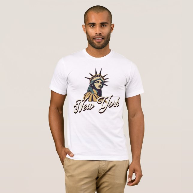 Camiseta New York, Statue Of Liberty. Iconic City Pride (Frente Completa)