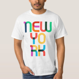 Camiseta New York Vintage Retro Pop Art Colorful 80s Type