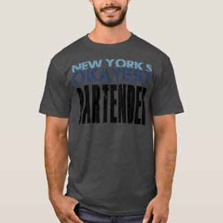 Camiseta New Yorkx27s Okayest Bartender Art Design para Bar