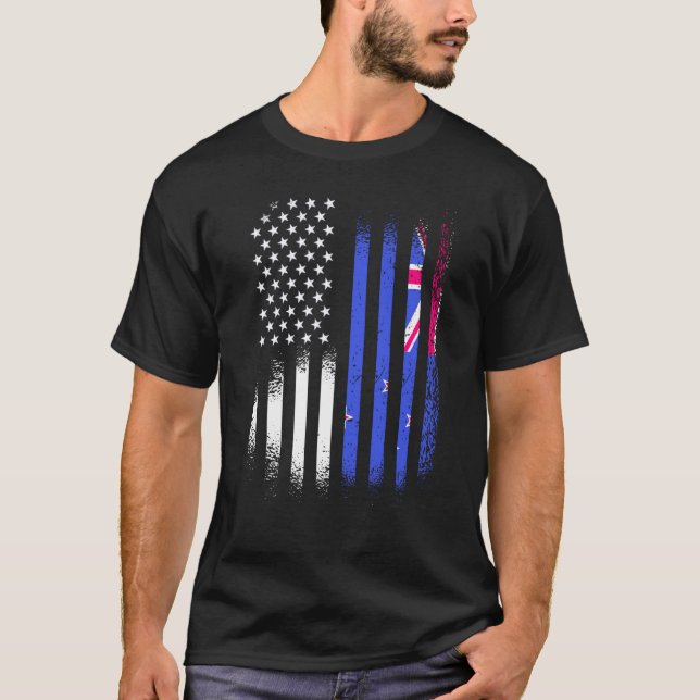 Camiseta New Zealand American Patriot Grown Country USA Fla (Frente)