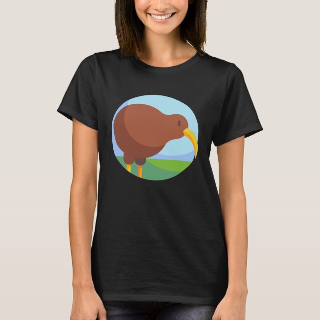 Camiseta New Zealand Kiwi Bird Animal Wildlife  6 (Frente)