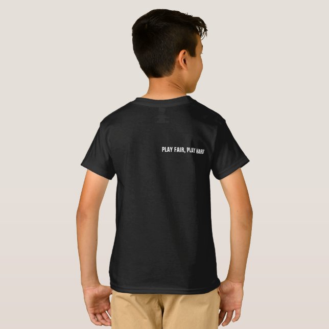 Camiseta New Zealand -PLAY FAIR, PLAY HARD（KIDS） (Parte Traseira Completa)