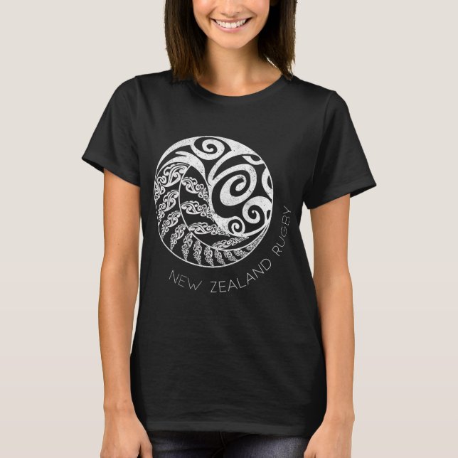 Camiseta New Zealand Rugby Maori Insred Kiwi &amp; Silver F (Frente)