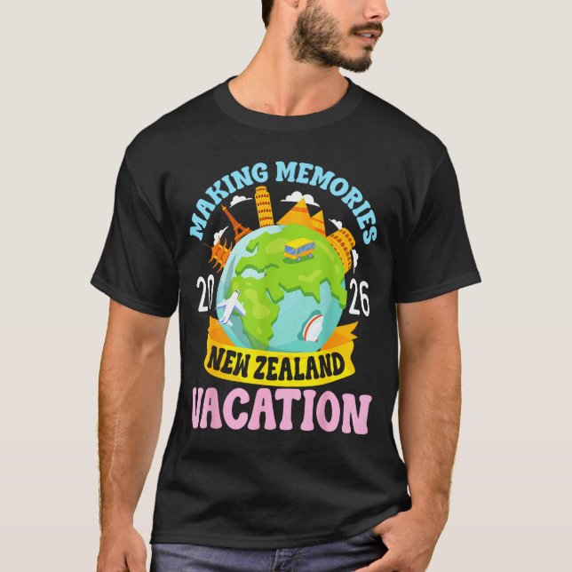 Camiseta New Zealand Vacation 2026 Travel Making Memories F (Frente)