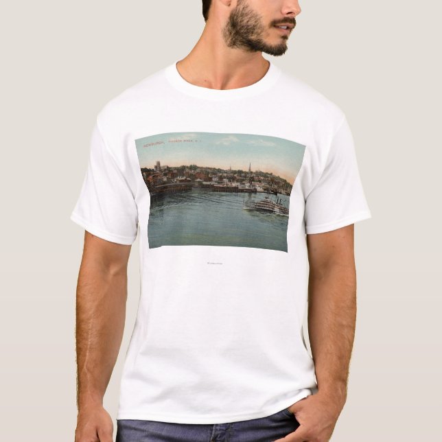 Camiseta Newburgh, NY - opinião do beira-rio do Rio Hudson (Frente)
