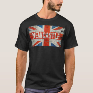 Camiseta Newcastle United Kingdom Flag Vintage Souv