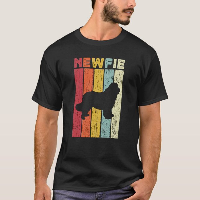 Camiseta Newfie For Men Women Kids Newfoundland Dog Dad Mom (Frente)