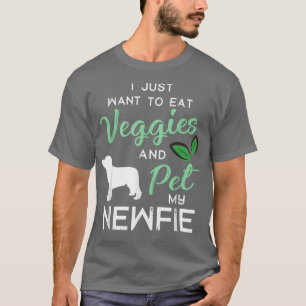 Camiseta Newfie Funny Vegan Dog Proprietário do Lago Xmas B