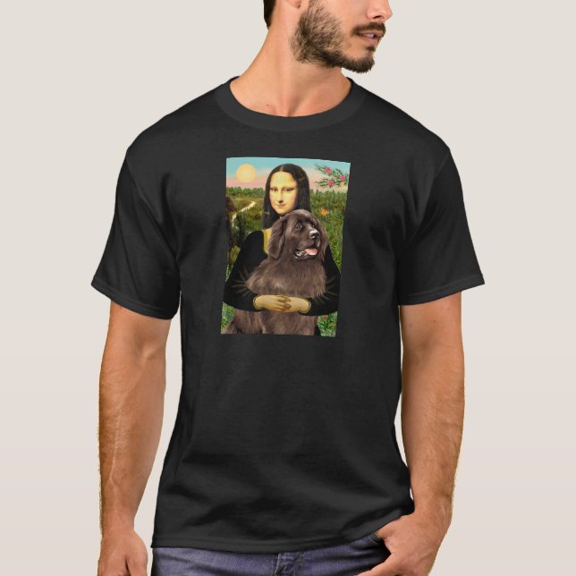 Camiseta Newfie (marrom) - Mona Lisa (Frente)