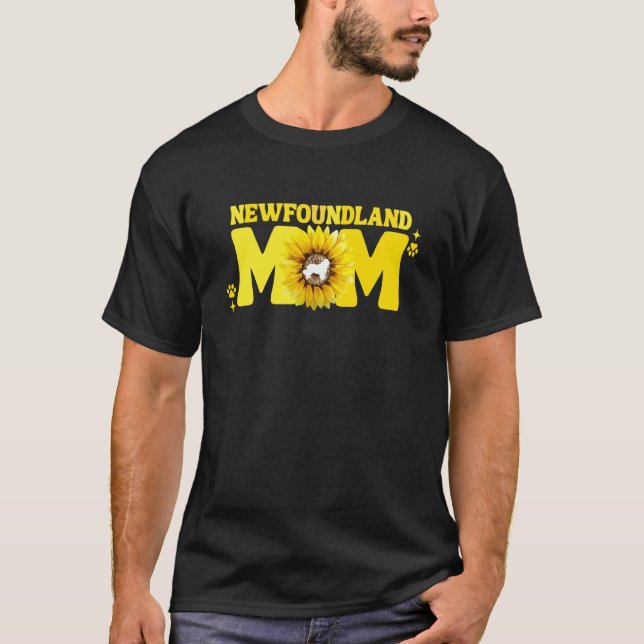 Camiseta Newfie Mom For Women Newfy Newfoundland Dog Mom Su (Frente)