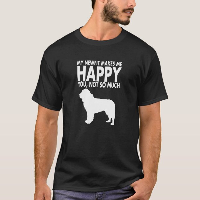 Camiseta Newfie ou Tshirt do cão de Terra Nova (Frente)