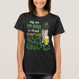 Camiseta Newfounderland me beija Eu sou Irlandês, Bebado ou