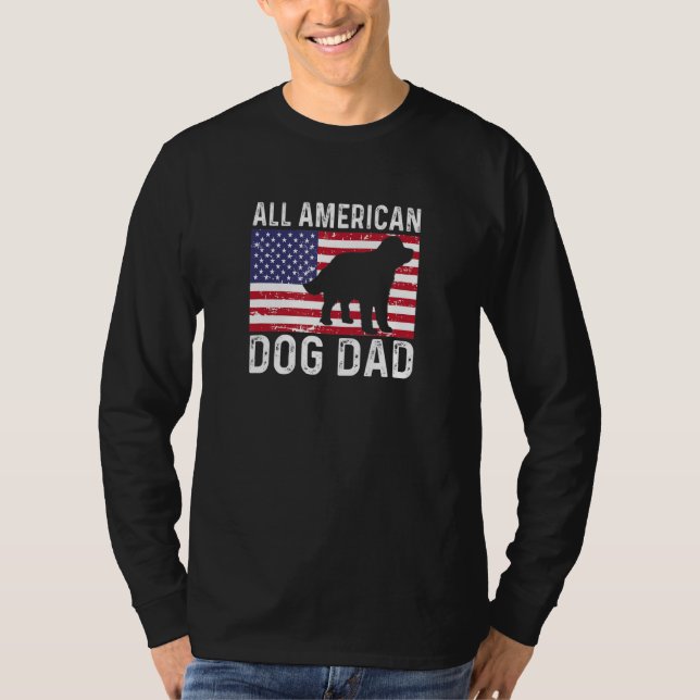Camiseta Newfoundland Distressed Patriotic All American USA (Frente)