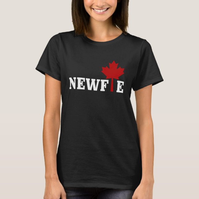Camiseta Newfoundland Newfie Maple Leaf Canada Canadian Fla (Frente)