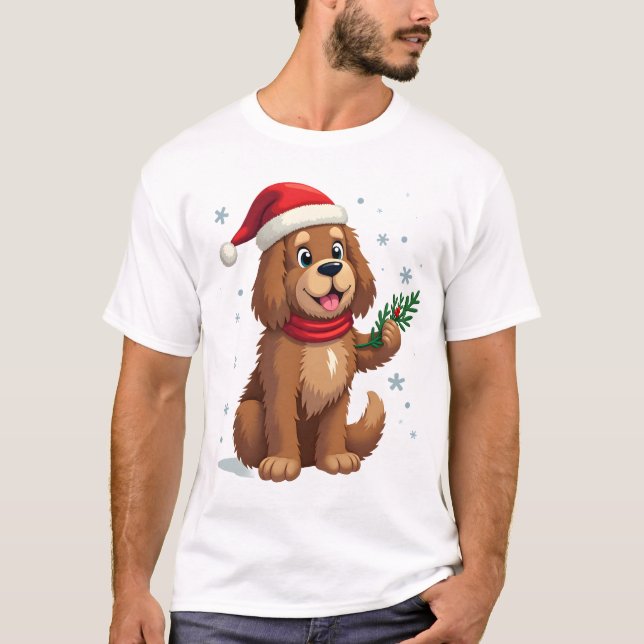 Camiseta Newfoundland Santa Hat (Frente)