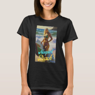 Camiseta Newport Beach California Parasdise Linda Mulher