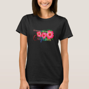 Camiseta Newport Beach California Tropical Flowers Family V