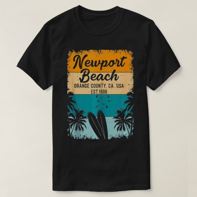 Camiseta Newport Beach Orange County OC California Ofertas (Frente do Design)