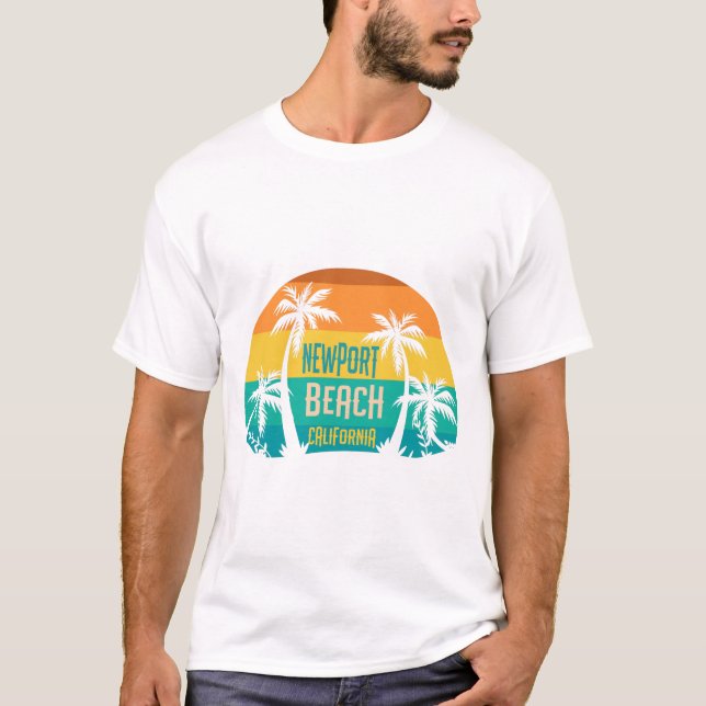 Camiseta Newport Beach Retro (Frente)