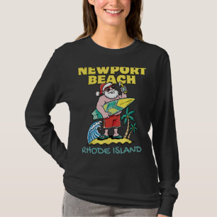 Camiseta NEWPORT BEACH RHODE ISLAND Papais noeis no Natal