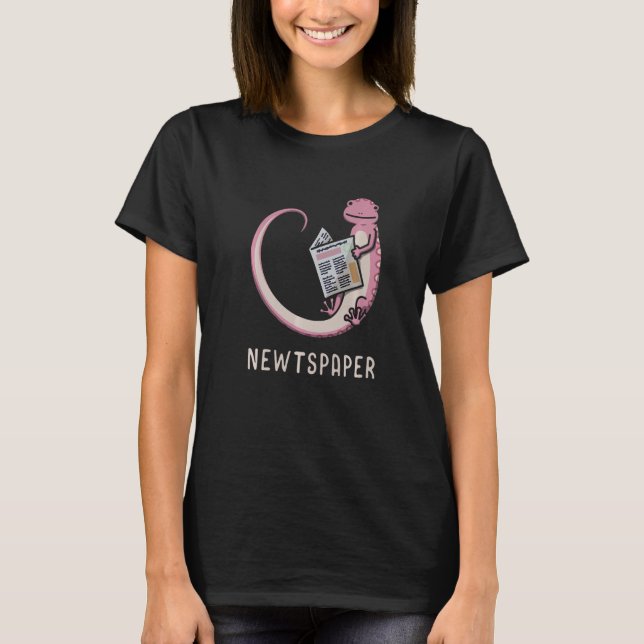 Camiseta Newspaper Anmphibian Newspaper Reader Pun (Frente)