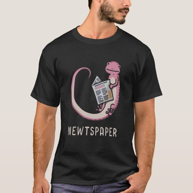 Camiseta Newspaper Anmphibian Newspaper Reader Pun (Frente)