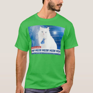 Camiseta Newsreader de Gatinho de Gato Bonito