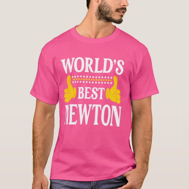 Camiseta Newton Surname Team Family Melhor do Mundo (Frente)